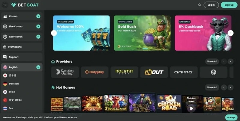 BetGoat providers